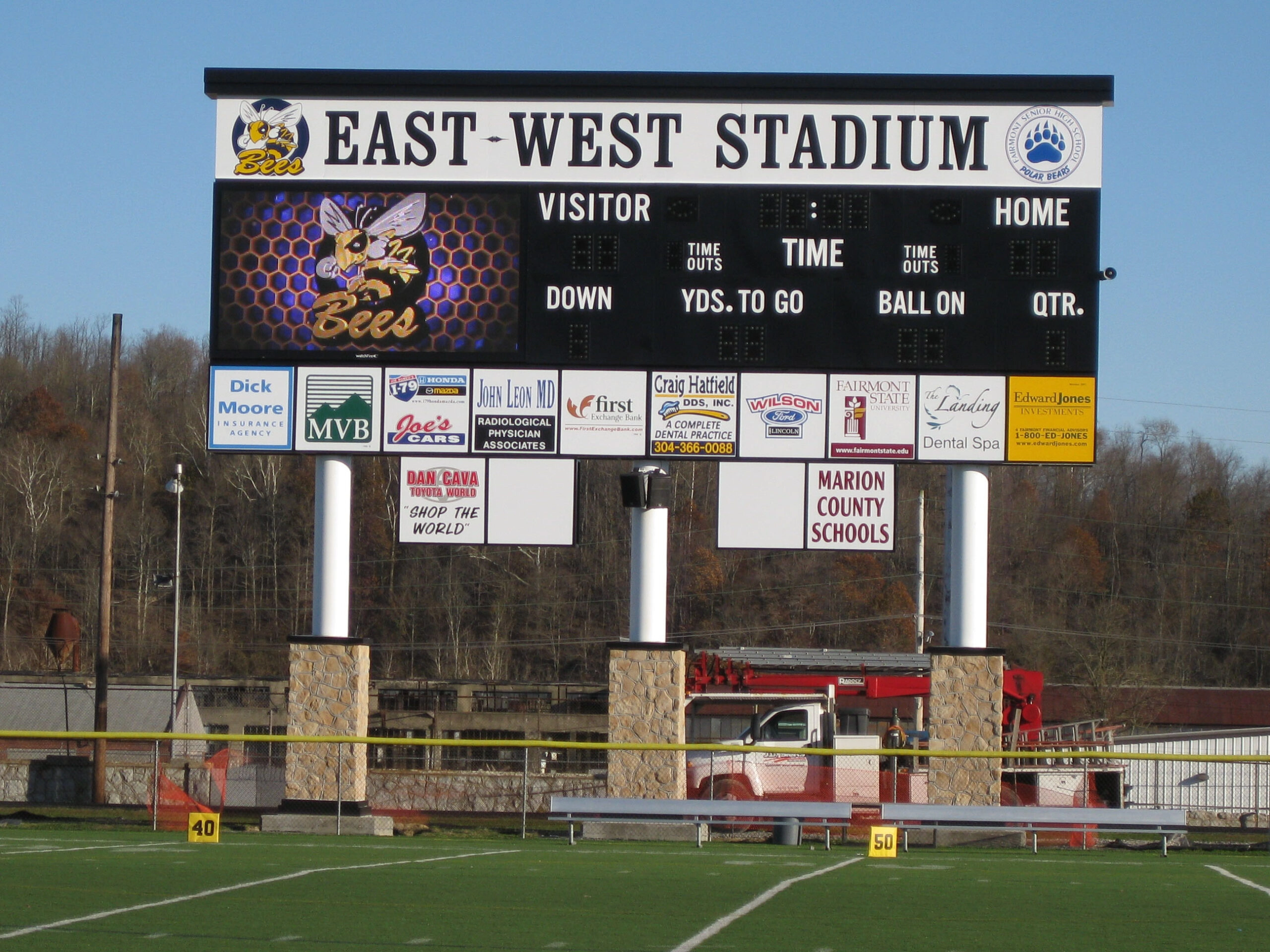 East West Stadium; 19mm, 10' x 18', Fairmont, WV