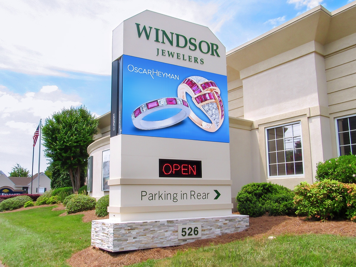 Windsor Jewelers; 6mm, 5' x 8', Winston-Salem, NC