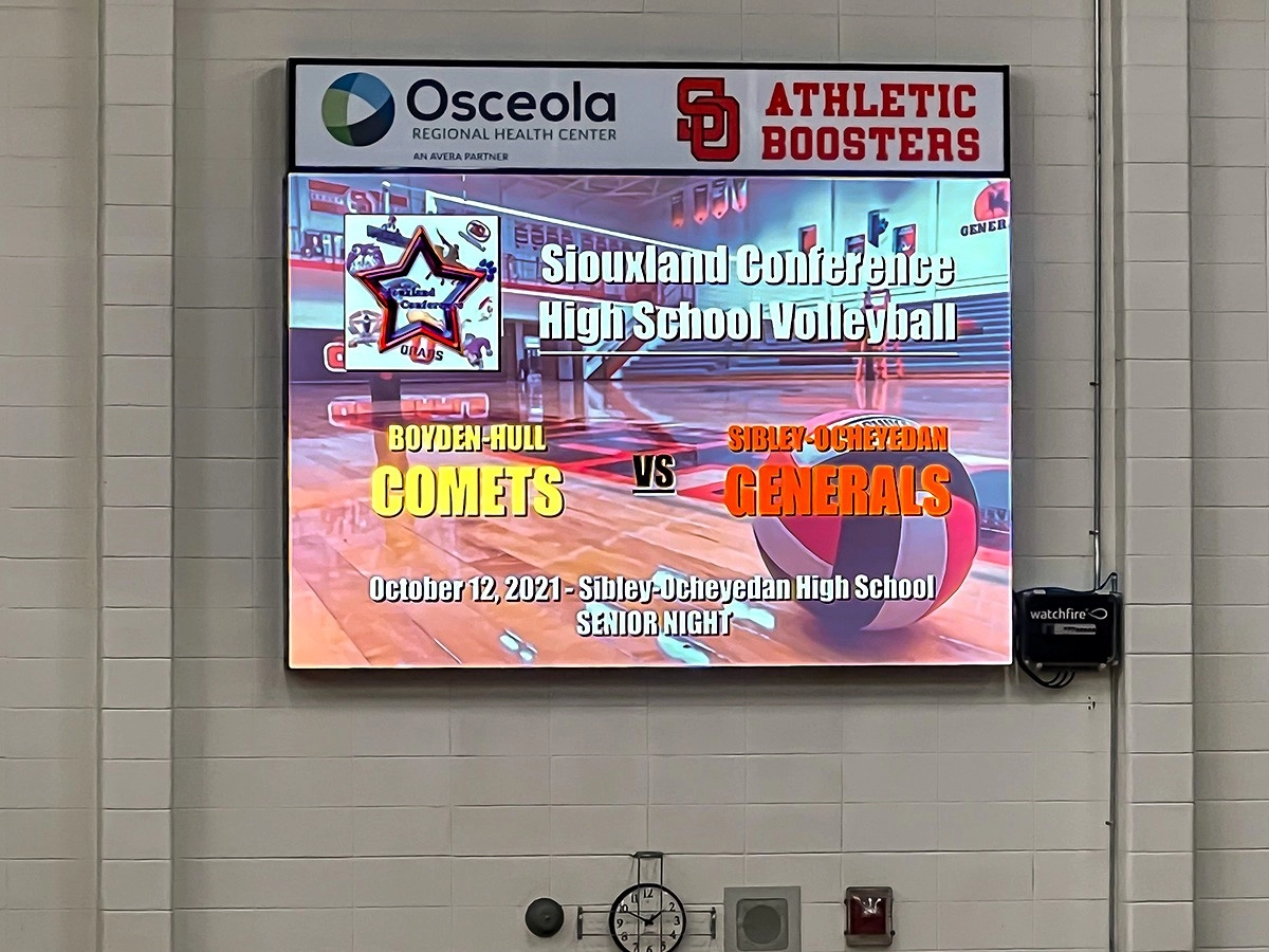 Sibley-Ocheyedan High School; Indoor 2.9mm, 6'7" x 9'10", Sibley, IA