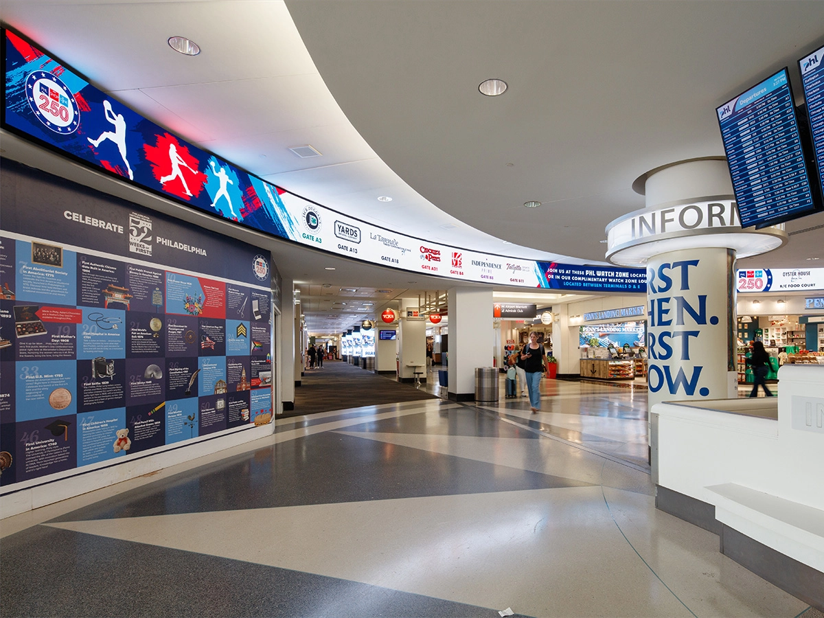 Philadelphia International Airport; Indoor 1.9mm, 2'3" x 83'9", Philadelphia, PA